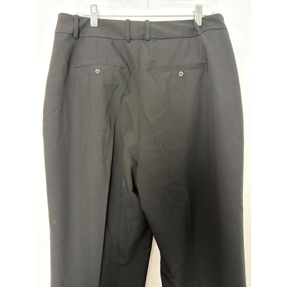Worthington Curvy Trouser Black Wide Leg Dress Pants Womens 12 Tall Professional - Picture 3 of 6